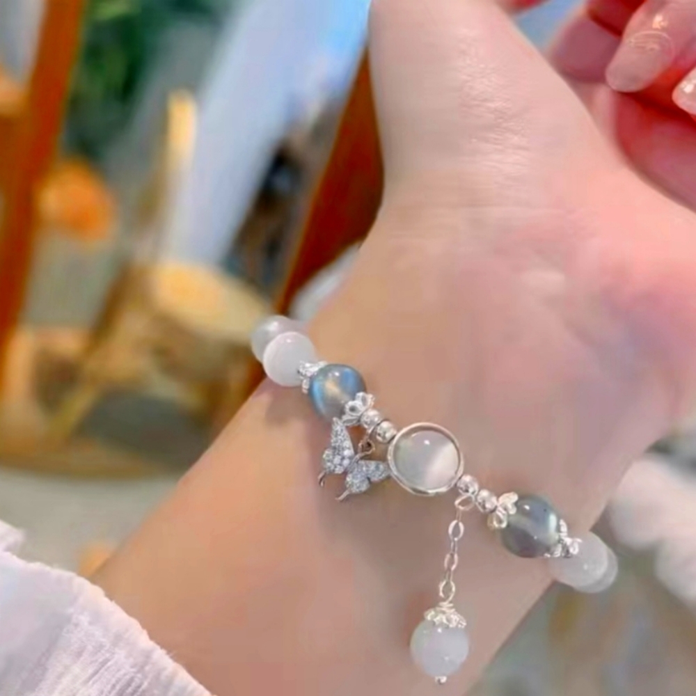 Butterfly Beaded Cat Eye Bracelet - Picture 3 of 4